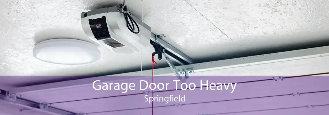 Garage Door Too Heavy Springfield