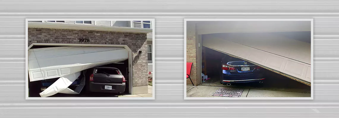 Repair Commercial Garage Door Got Hit By A Car in Springfield