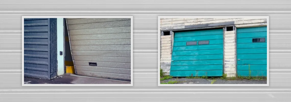 Crooked Aluminum Garage Door Repair in Springfield, Illinois